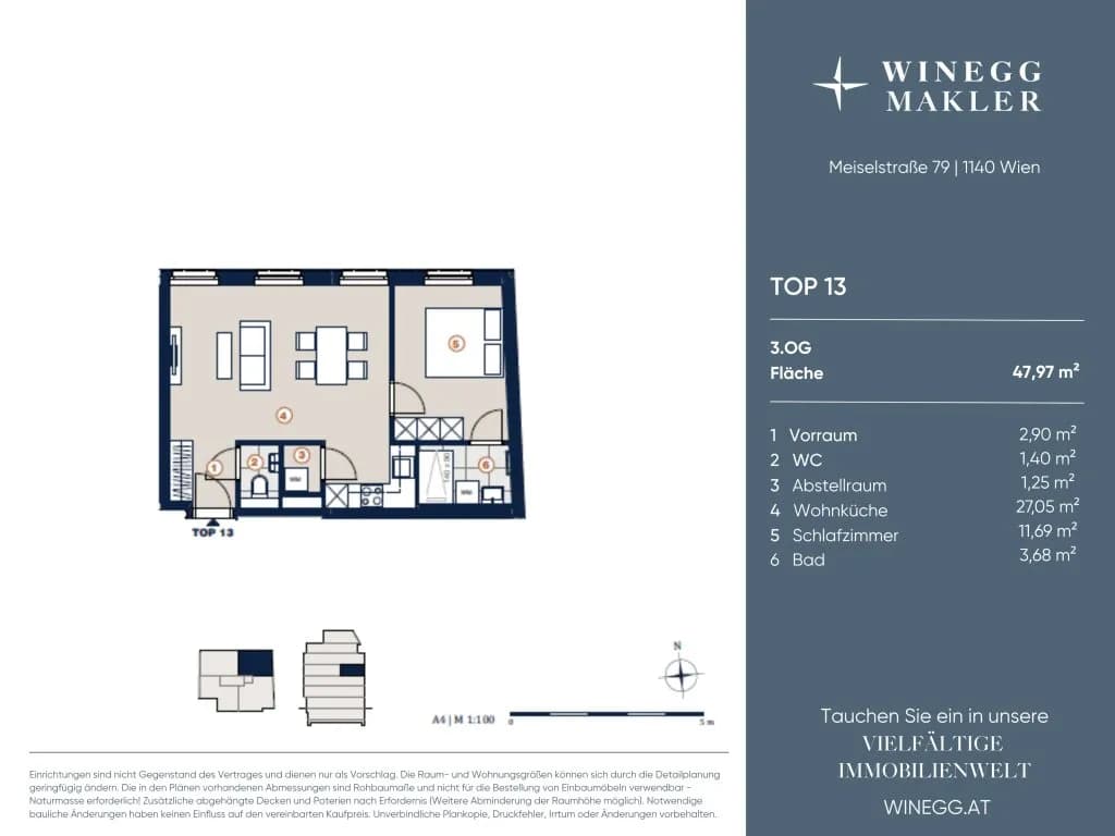 Immobilie kaufen in Wien – 48,08 m², € 345.960 – Bild 7 von 7