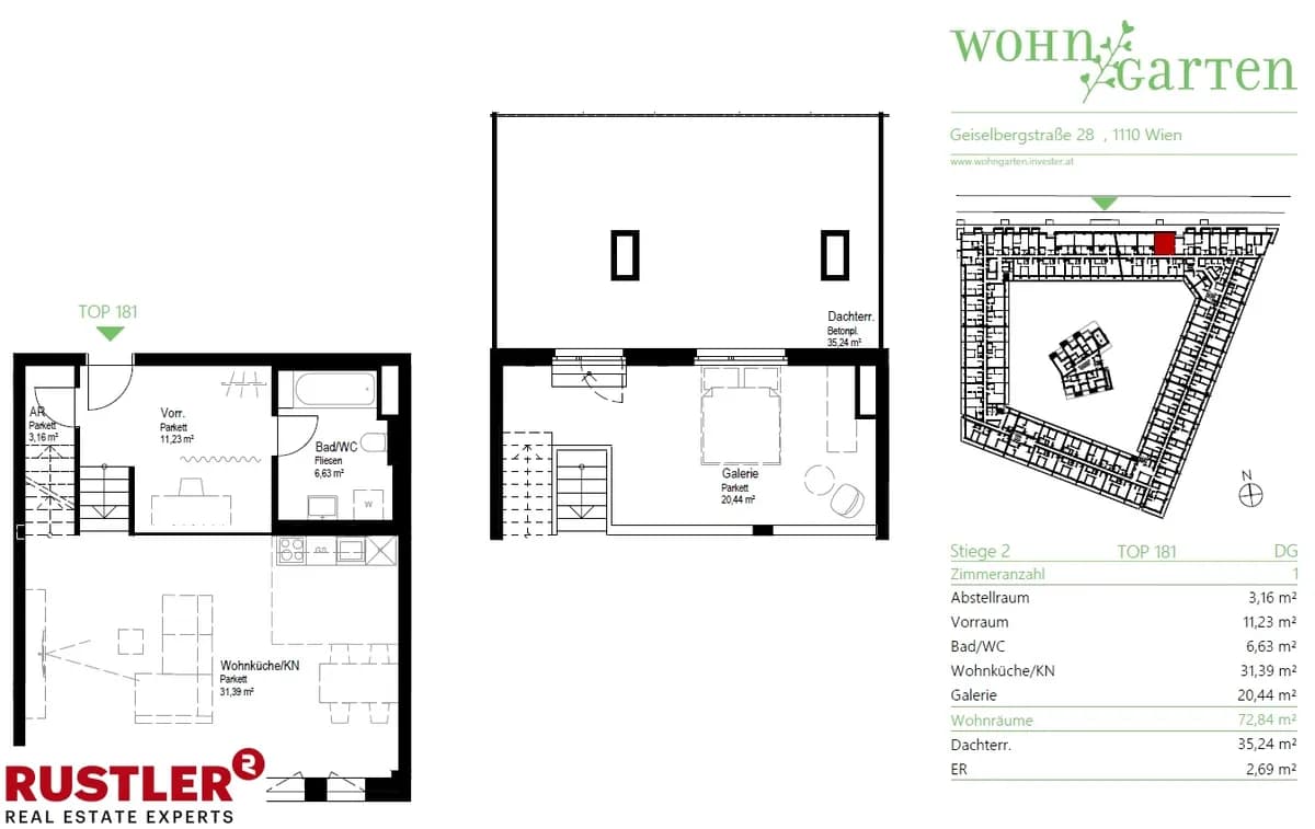 1-Zimmer-Wohnung mieten in Wien – 72,84 m², € 1.311 – Bild 10 von 10