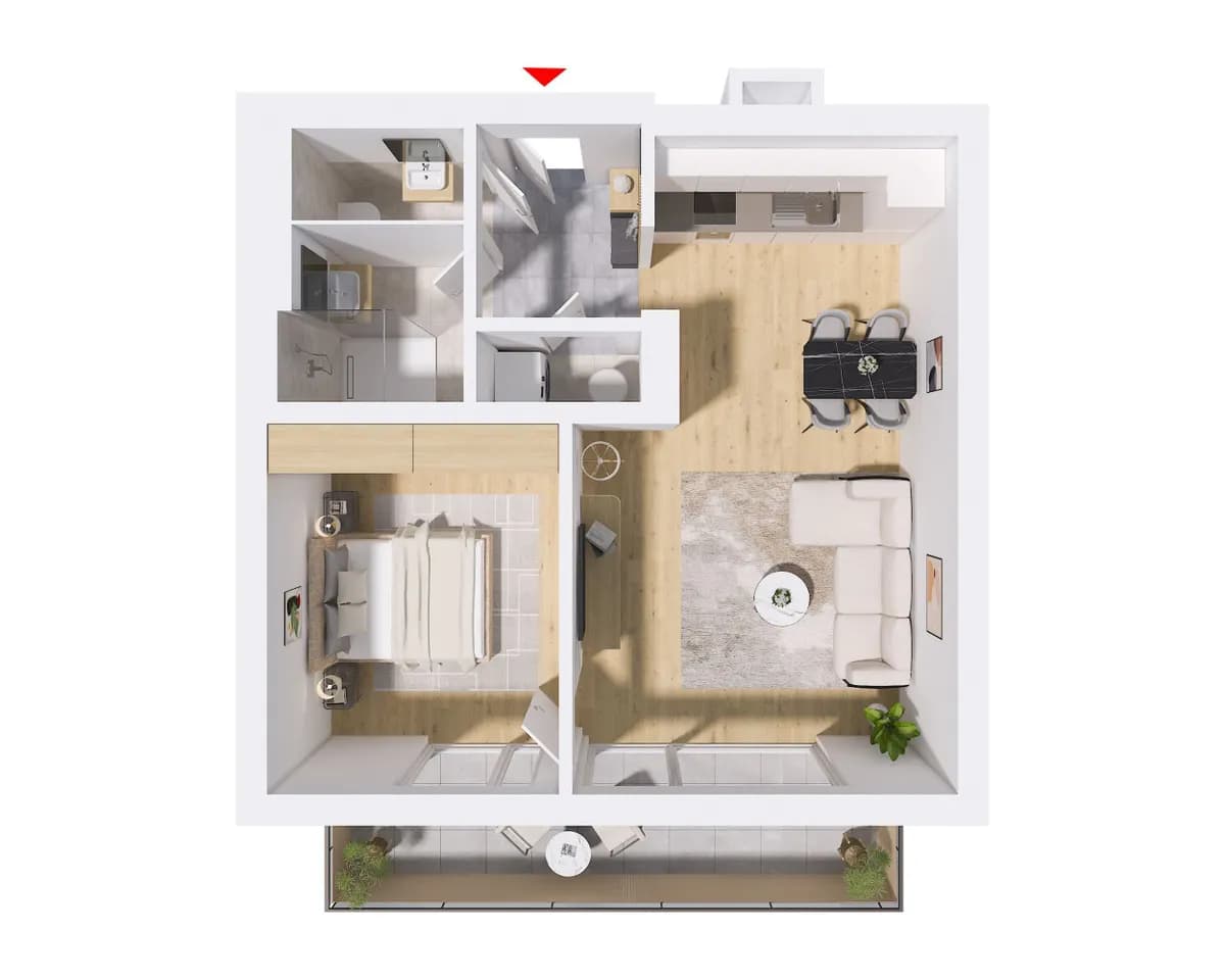 2-Zimmer-Wohnung mieten in Deutschlandsberg – 50,5 m², € 755 – Bild 8 von 8