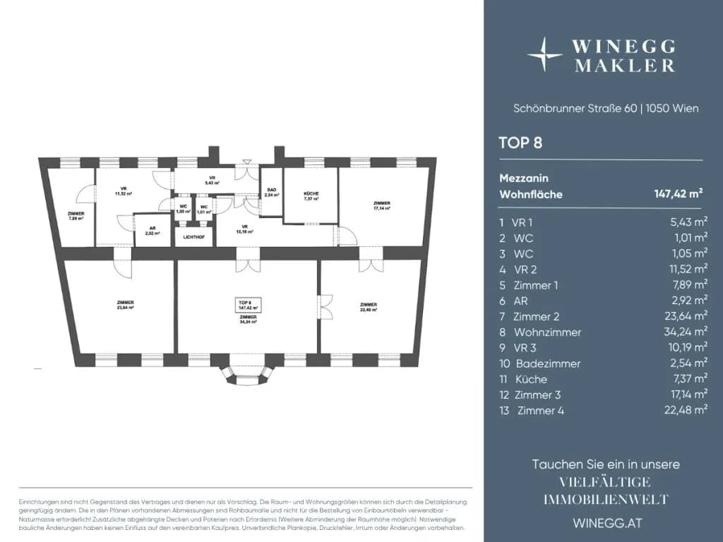 6-Zimmer-Wohnung kaufen in Wien – 147,42 m², € 849.000 – Bild 33 von 33