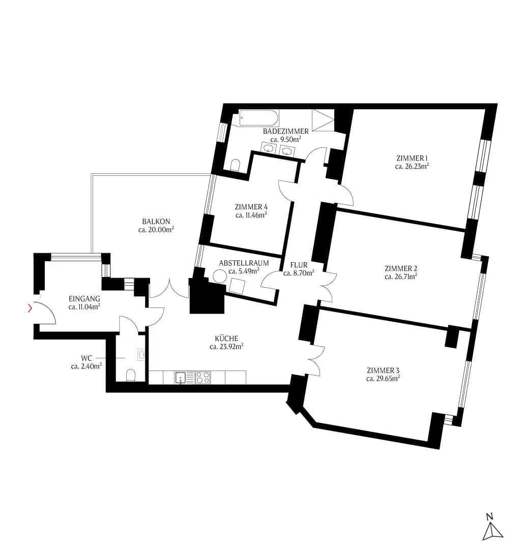 4-Zimmer-Wohnung mieten in Wien – 155 m², € 3.275 – Bild 12 von 12