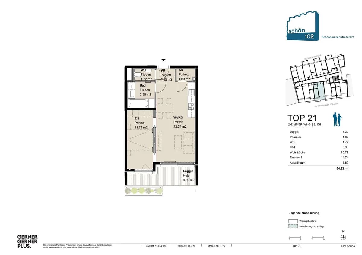 2-Zimmer-Wohnung mieten in Wien – 53,3 m², € 1.449 – Bild 27 von 27