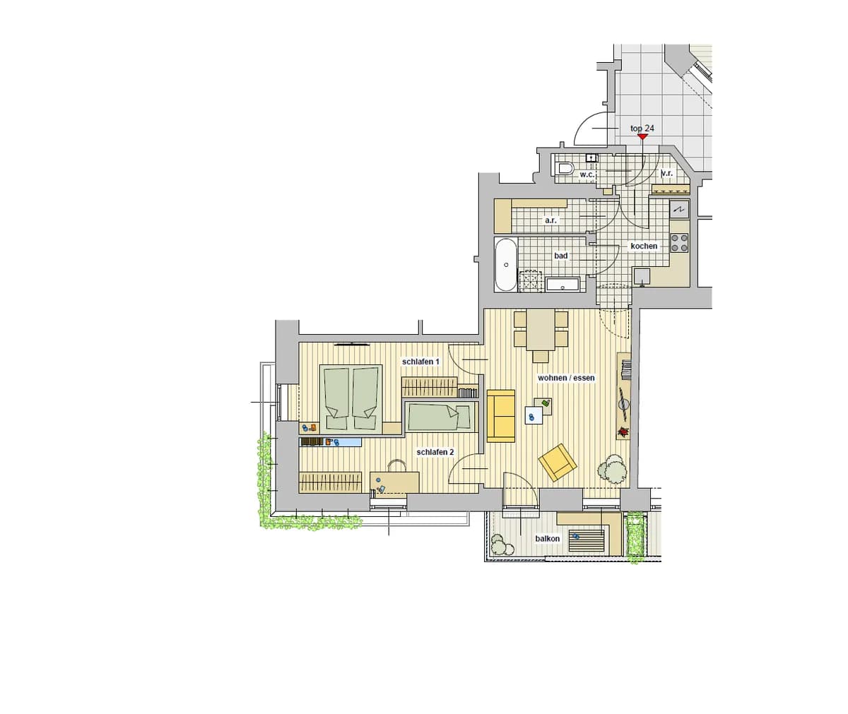 3-Zimmer-Wohnung mieten in Wien – 61 m², € 1.245 – Bild 7 von 8