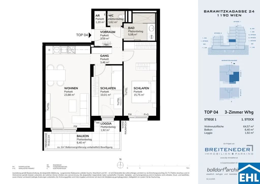 3-Zimmer-Wohnung kaufen in Wien – 64,57 m², € 530.000 – Bild 6 von 6