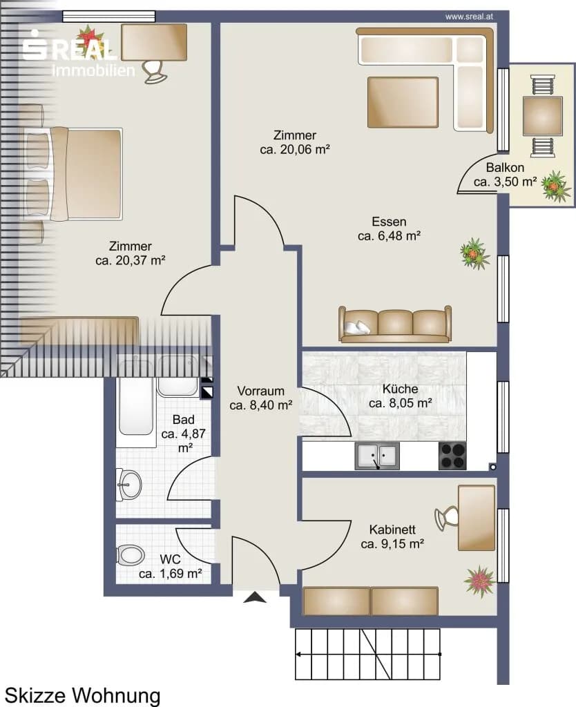 3-Zimmer-Wohnung kaufen in Mödling – 79,07 m², € 320.000 – Bild 16 von 18