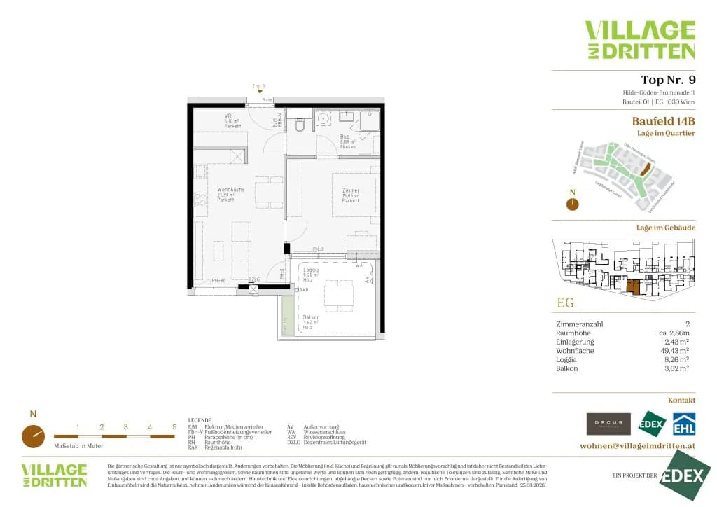 2-Zimmer-Wohnung kaufen in Wien – 49,48 m², € 331.000 – Bild 8 von 8