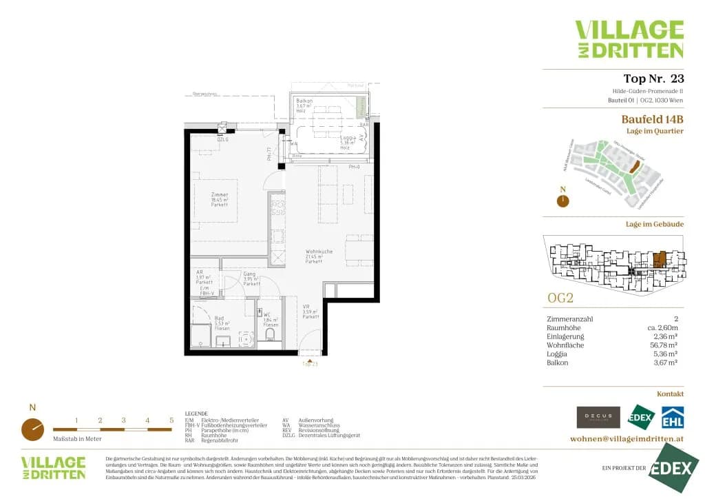 2-Zimmer-Wohnung kaufen in Wien – 56,66 m², € 378.000 – Bild 8 von 8