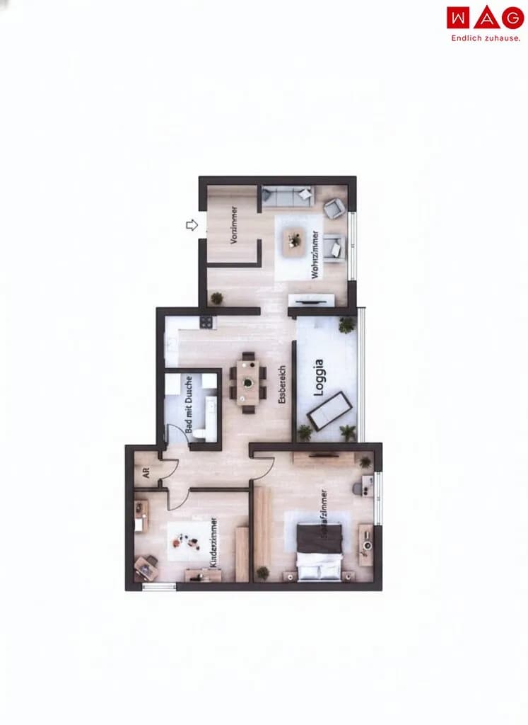 3-Zimmer-Wohnung mieten in Leoben – 72,52 m², € 697 – Bild 12 von 12