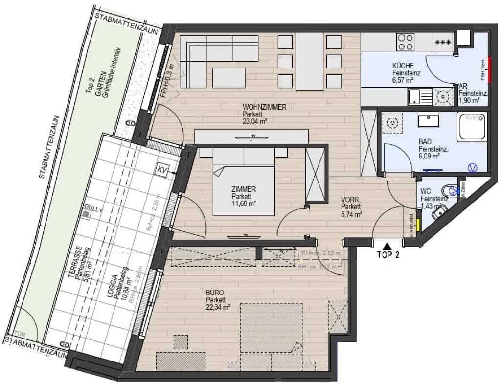 2-Zimmer-Wohnung kaufen in Wien – 78,71 m², € 563.000 – Bild 3 von 11