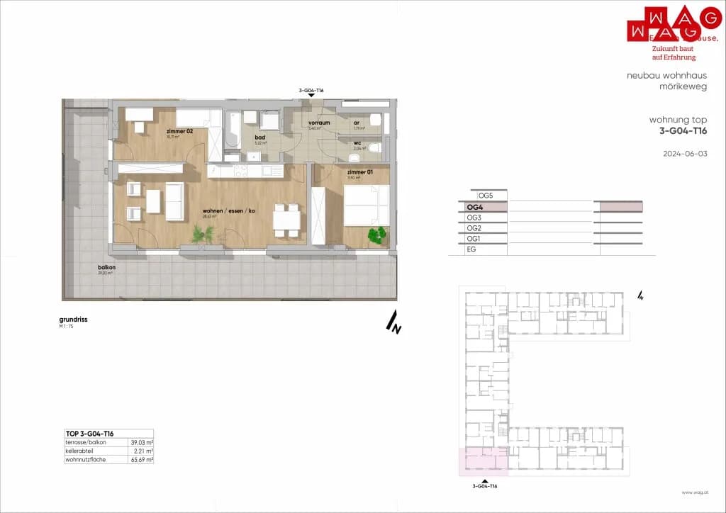 3-Zimmer-Wohnung kaufen in Linz – 65,69 m², € 472.330 – Bild 23 von 25