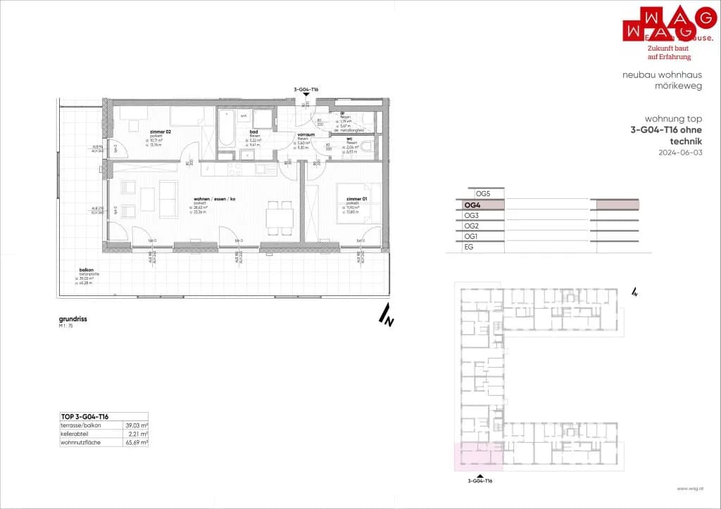 3-Zimmer-Wohnung kaufen in Linz – 65,69 m², € 472.330 – Bild 24 von 25