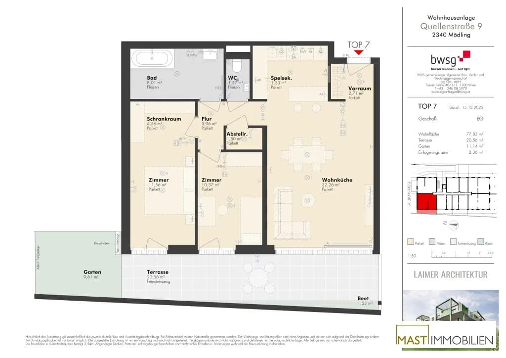 3-Zimmer-Wohnung kaufen in Mödling – 77,83 m², € 539.000 – Bild 15 von 15