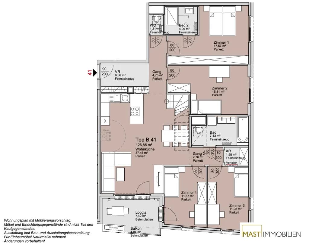 5-Zimmer-Wohnung kaufen in Wien – 126,85 m², € 1.255.000 – Bild 16 von 17