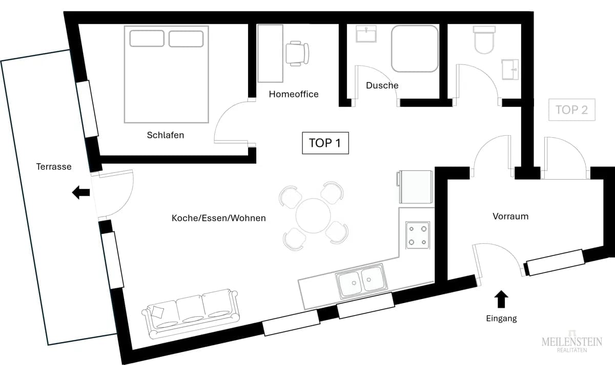 2-Zimmer-Wohnung kaufen in Klagenfurt Land – 49,4 m², € 249.000 – Bild 14 von 18