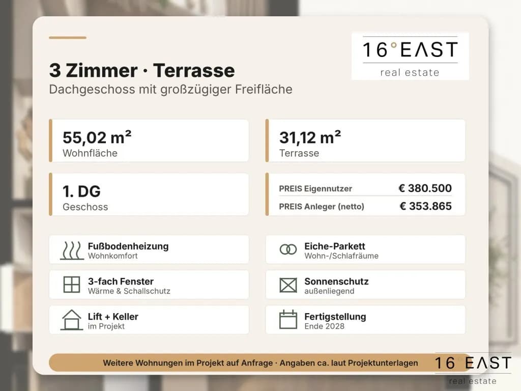 3-Zimmer-Wohnung kaufen in Wien – 55,02 m², € 353.865 – Bild 4 von 8