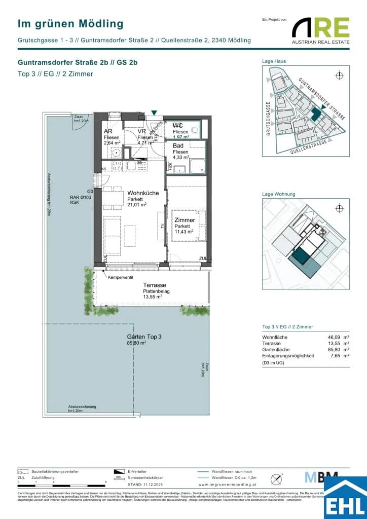 2-Zimmer-Wohnung kaufen in Mödling – 45,64 m², € 315.000 – Bild 9 von 9