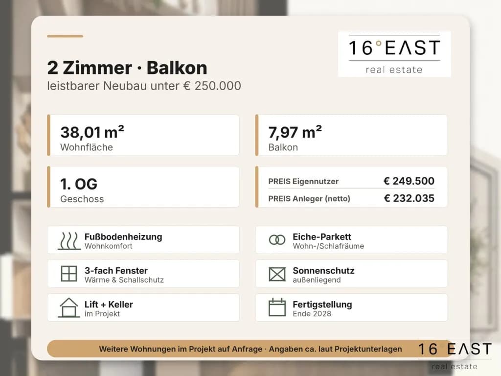 4-Zimmer-Wohnung kaufen in Wien – 38,01 m², € 232.035 – Bild 4 von 8