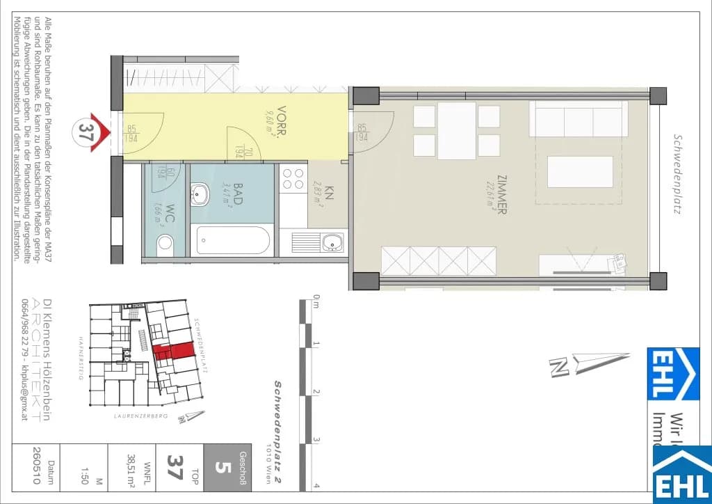 Immobilie kaufen in Wien – 38,51 m², € 349.000 – Bild 17 von 17