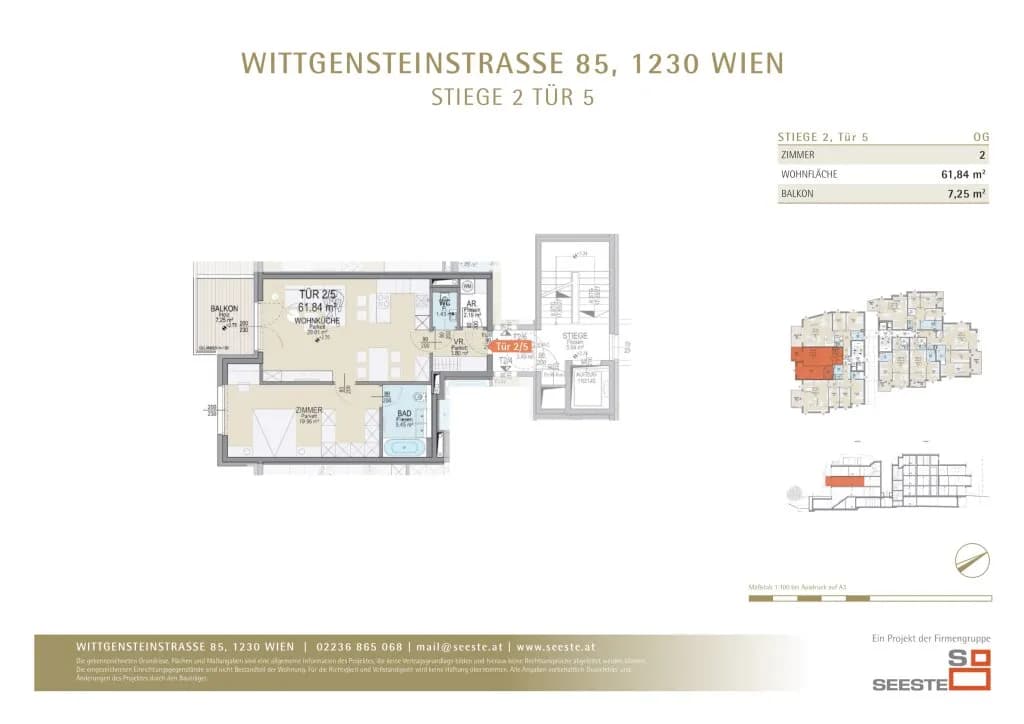 2-Zimmer-Wohnung kaufen in Wien – 61,84 m², € 498.000 – Bild 3 von 3