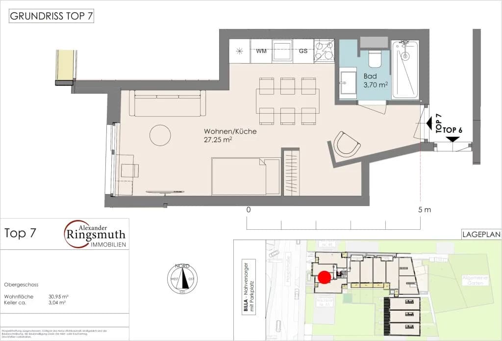 1-Zimmer-Wohnung kaufen in Mödling – 30,95 m², € 225.700 – Bild 5 von 5