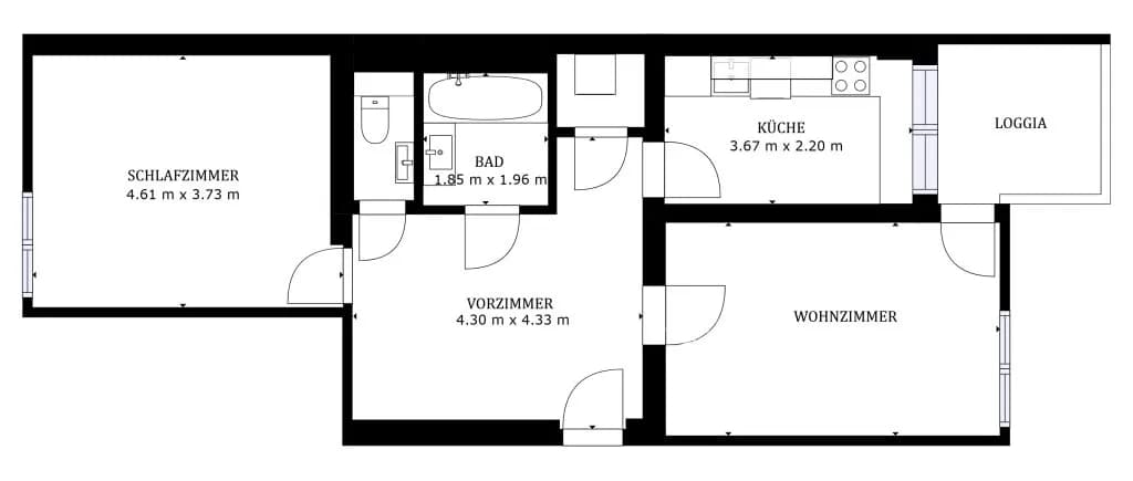 2-Zimmer-Wohnung mieten in Wien – 63 m², € 998 – Bild 10 von 10