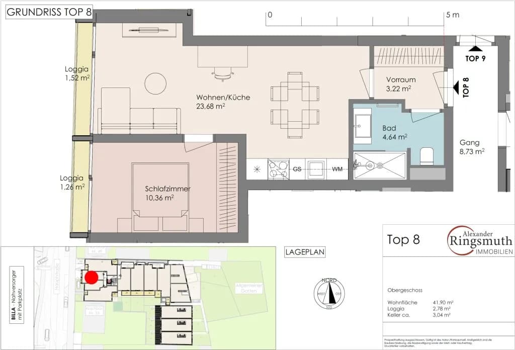 2-Zimmer-Wohnung kaufen in Mödling – 41,01 m², € 286.900 – Bild 5 von 5