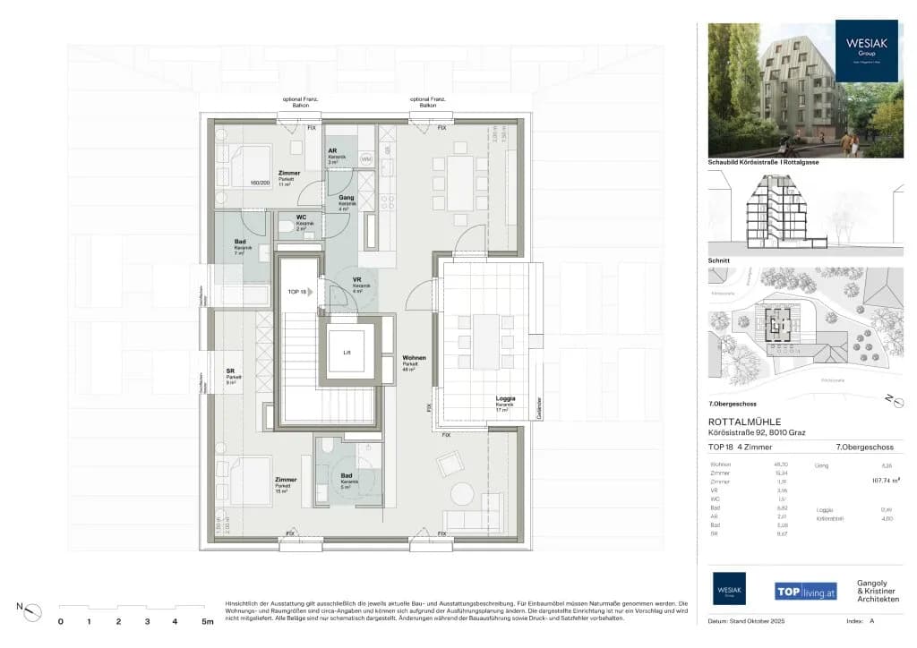 4-Zimmer-Wohnung kaufen in Graz – 107,74 m², € 993.631 – Bild 6 von 6