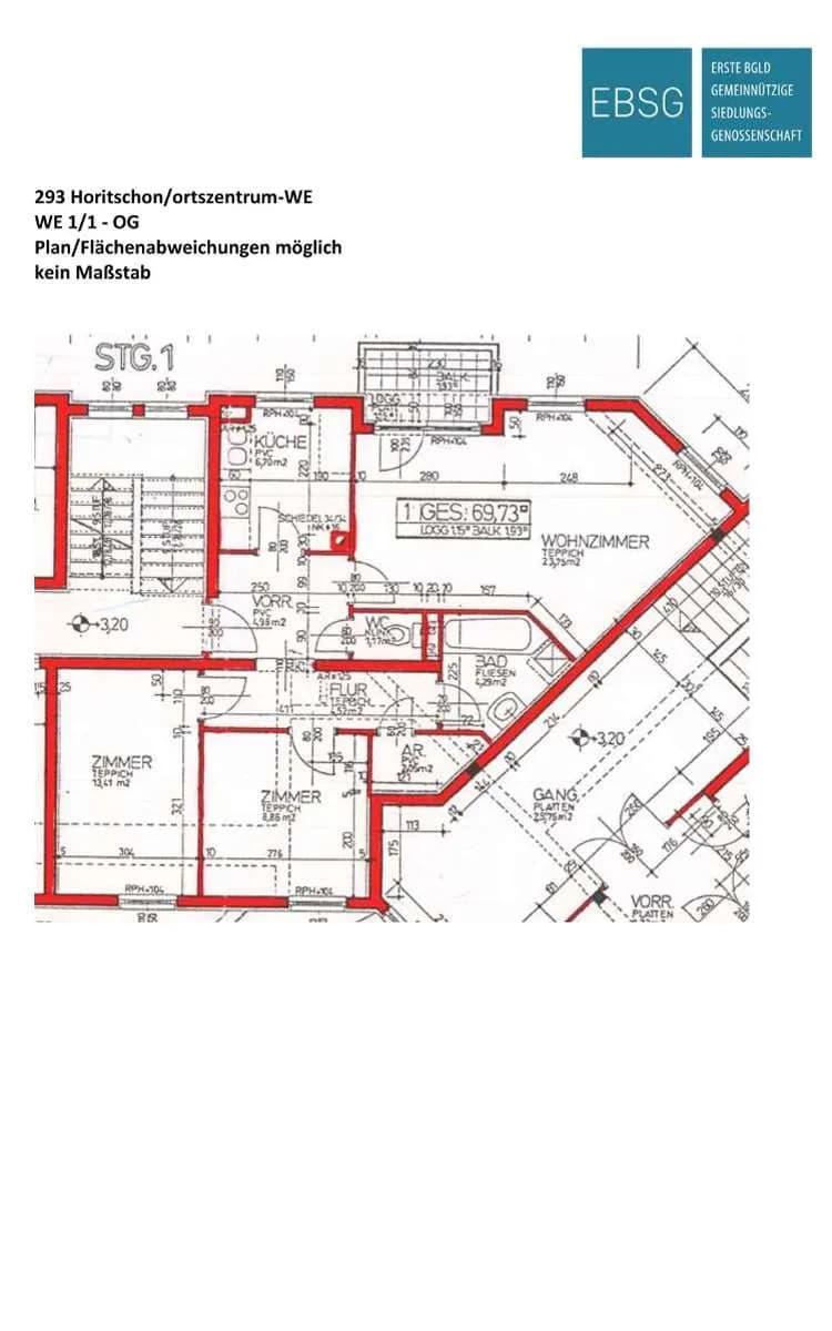 3-Zimmer-Wohnung mieten in Oberpullendorf – 70,88 m², € 548 – Bild 2 von 5