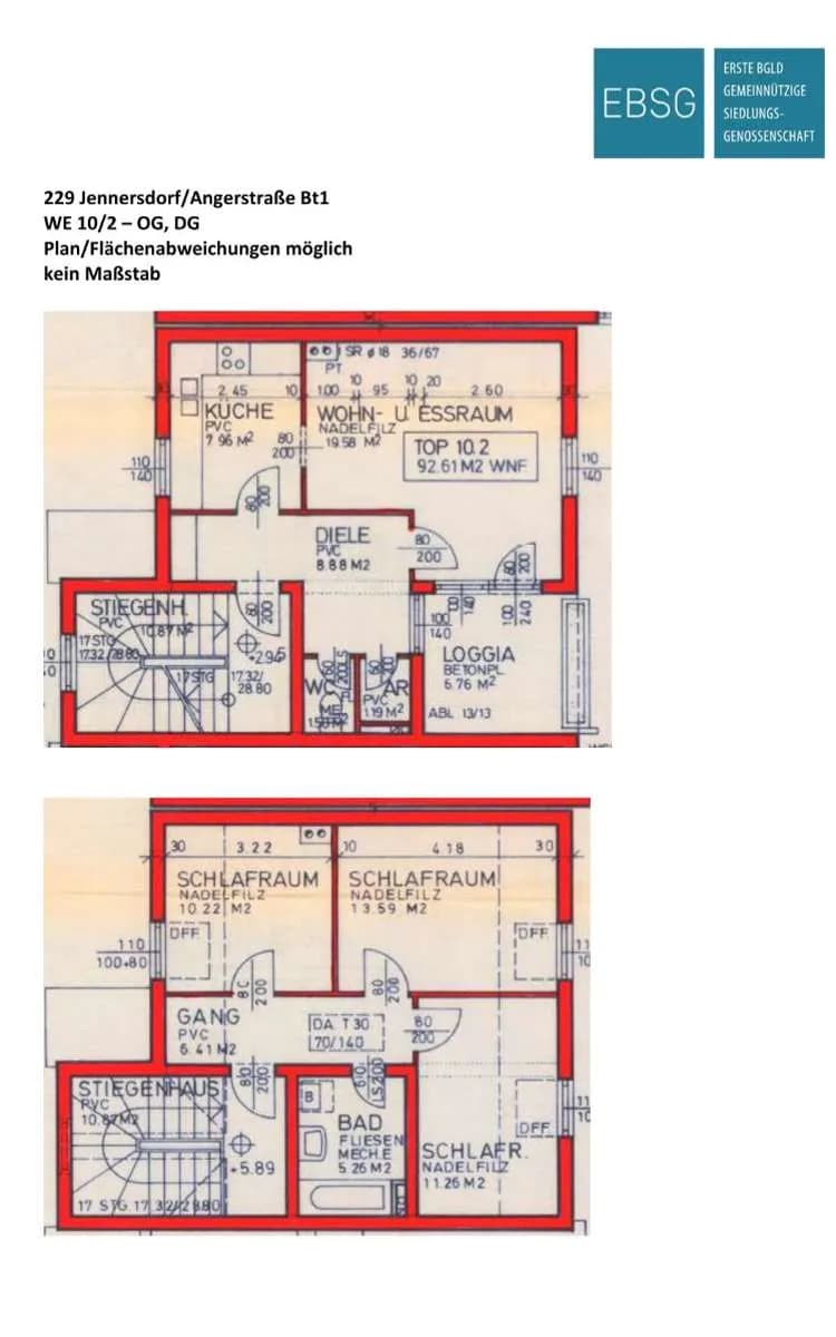 4-Zimmer-Wohnung mieten in Jennersdorf – 93,59 m², € 689 – Bild 2 von 2