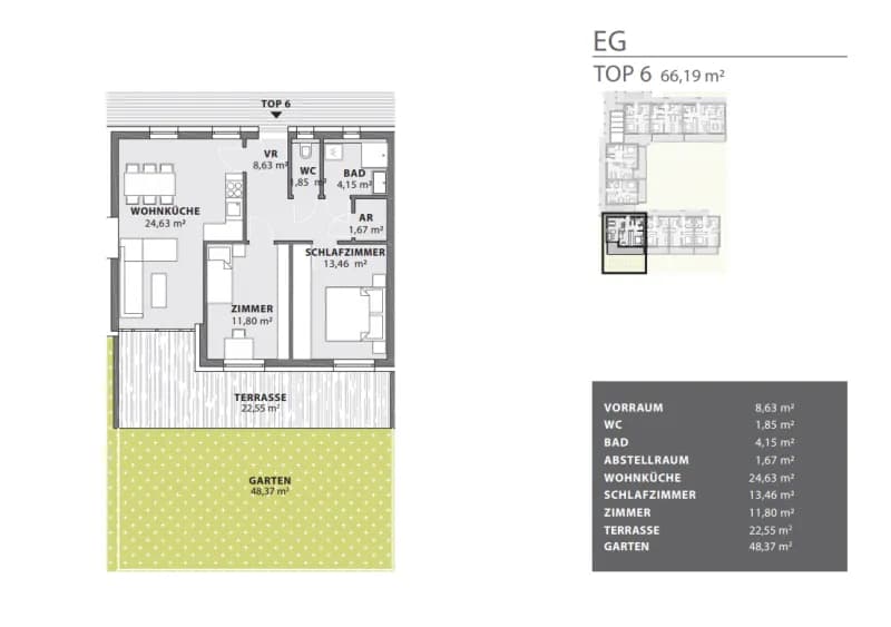 3-Zimmer-Wohnung kaufen in Hartberg-Fürstenfeld – 66,16 m², € 248.213