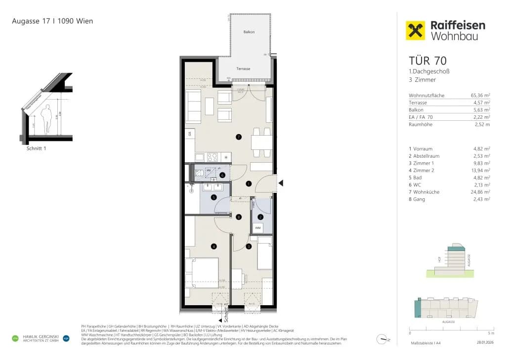 3-Zimmer-Wohnung kaufen in Wien – 66,49 m², € 754.600 – Bild 5 von 5