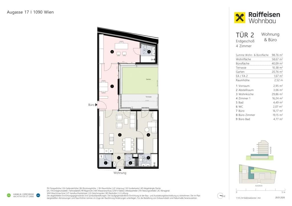 4-Zimmer-Wohnung kaufen in Wien – 98,76 m², € 782.500 – Bild 5 von 5
