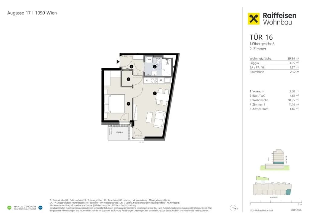 2-Zimmer-Wohnung kaufen in Wien – 40,49 m², € 348.900 – Bild 5 von 5