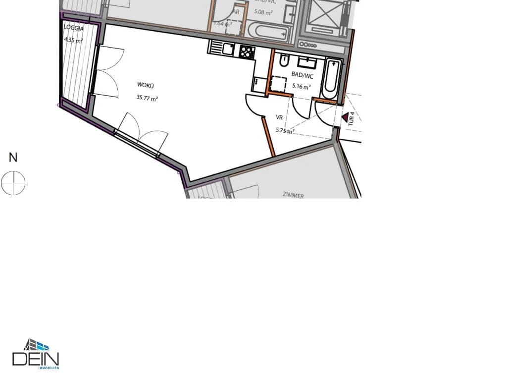 1-Zimmer-Wohnung mieten in Wien – 46,68 m², € 951 – Bild 7 von 7