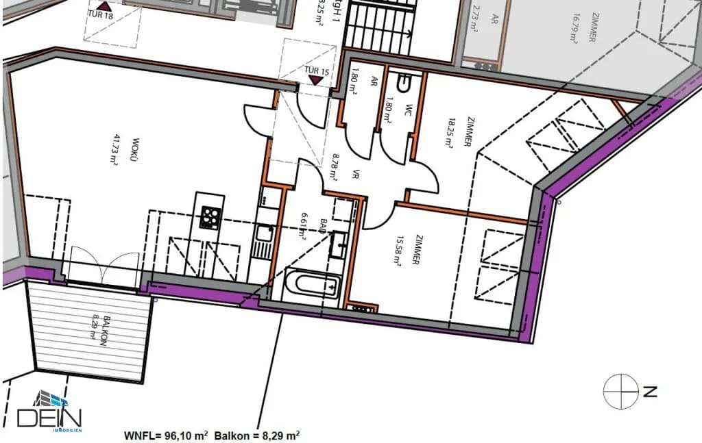 3-Zimmer-Wohnung mieten in Wien – 96,1 m², € 1.846 – Bild 14 von 14