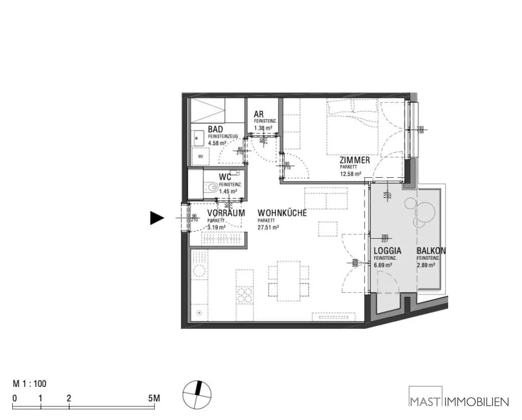 2-Zimmer-Wohnung kaufen in Wien – 57,38 m², € 364.000 – Bild 10 von 10