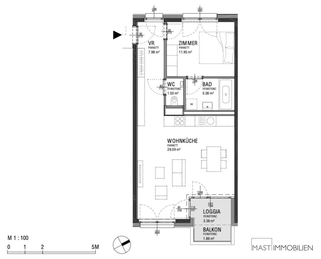 2-Zimmer-Wohnung kaufen in Wien – 59,01 m², € 374.000 – Bild 10 von 10