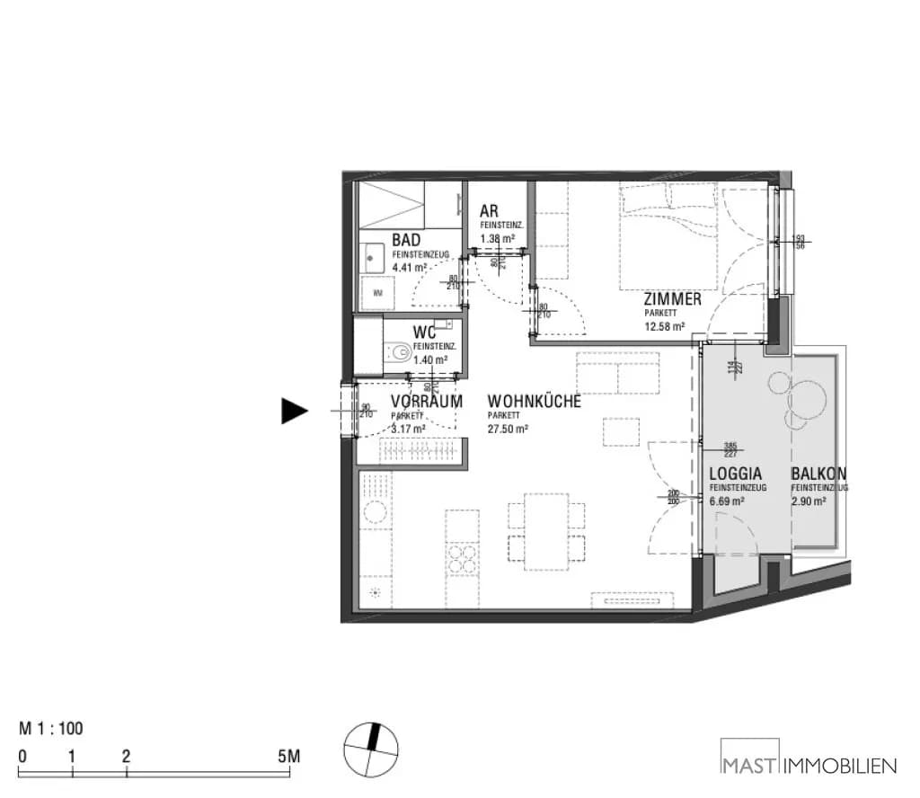 2-Zimmer-Wohnung kaufen in Wien – 57,13 m², € 355.000 – Bild 11 von 11