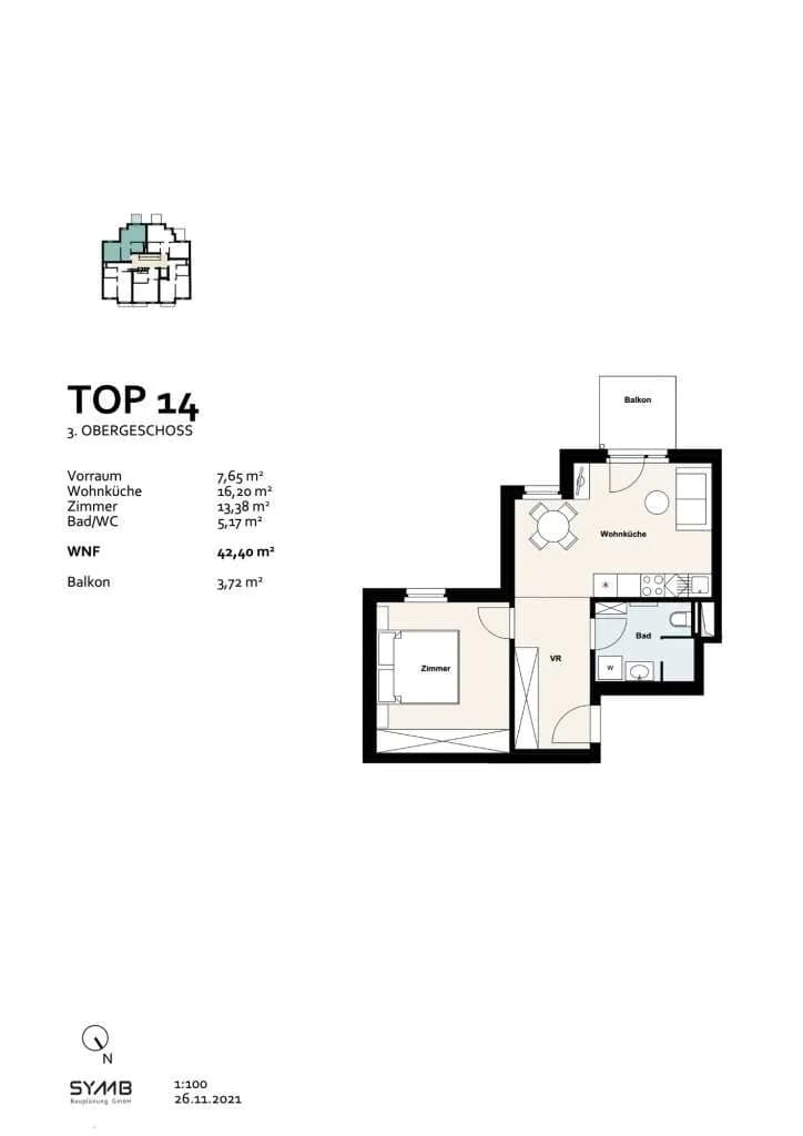 2-Zimmer-Wohnung kaufen in Wien – 42,4 m², € 280.000 – Bild 9 von 9