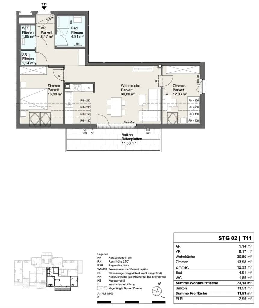 3-Zimmer-Wohnung kaufen in Wien – 73,18 m², € 513.000 – Bild 7 von 7