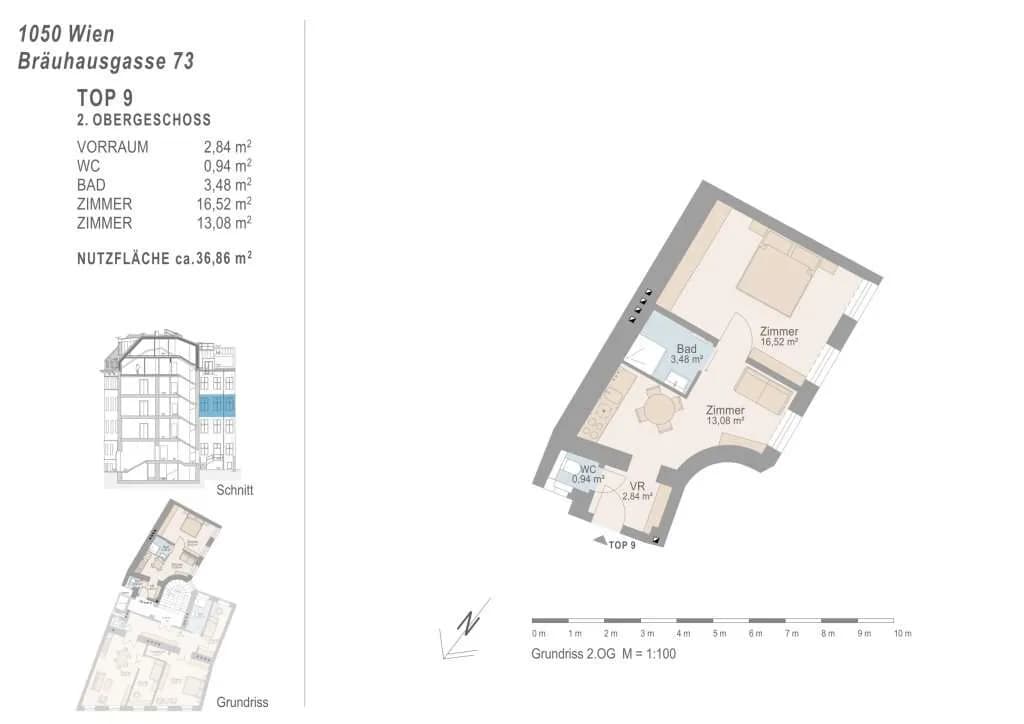 2-Zimmer-Wohnung kaufen in Wien – 36,86 m², € 248.805 – Bild 6 von 6