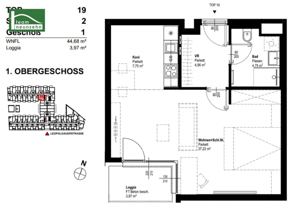 1-Zimmer-Wohnung mieten in Wien – 44,68 m², € 849 – Bild 17 von 17