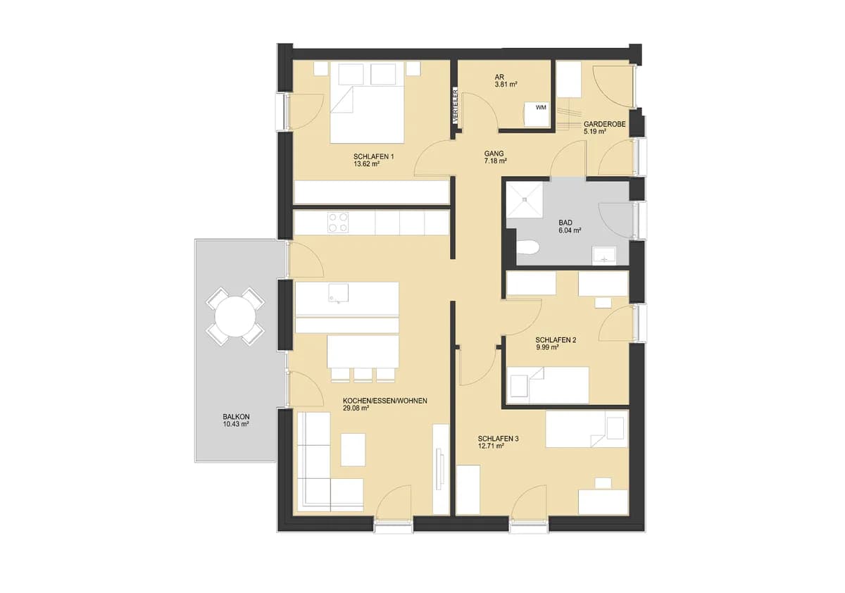 4-Zimmer-Wohnung kaufen in Dornbirn – 87,62 m², € 468.000 – Bild 13 von 13