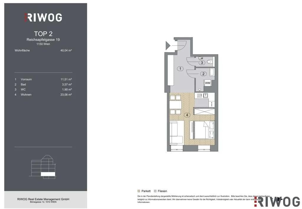 1-Zimmer-Wohnung kaufen in Wien – 40,04 m², € 185.000 – Bild 12 von 12