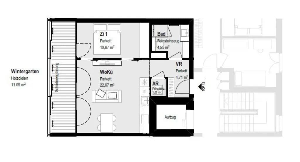 2-Zimmer-Wohnung kaufen in Wien – 43,06 m², € 415.000 – Bild 5 von 5