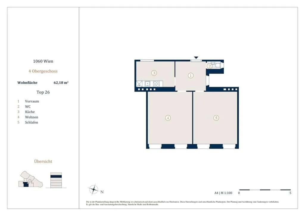 Immobilie kaufen in Wien – 62,18 m², € 285.000 – Bild 3 von 3