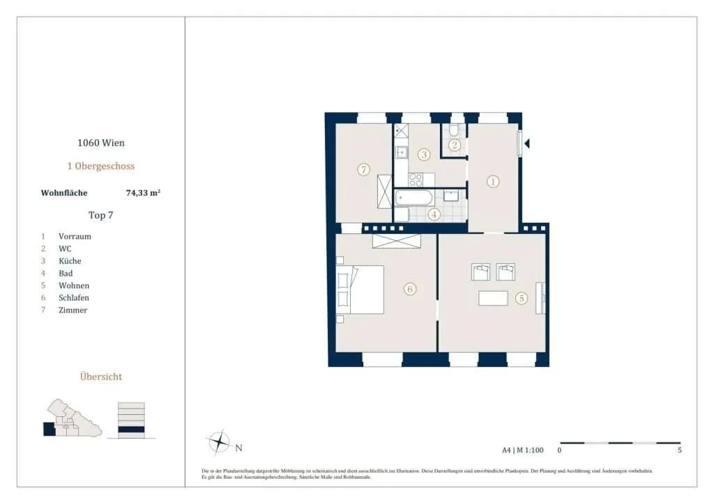 Immobilie kaufen in Wien – 74,33 m², € 312.000 – Bild 3 von 3