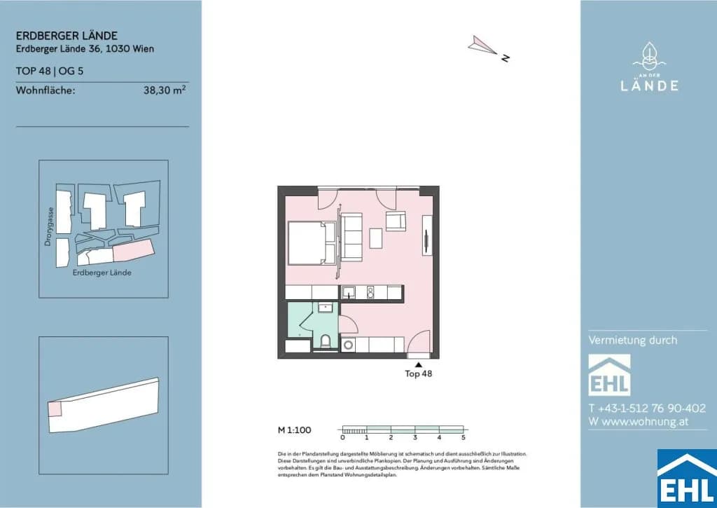 2-Zimmer-Wohnung mieten in Wien – 38,3 m², € 970 – Bild 13 von 13