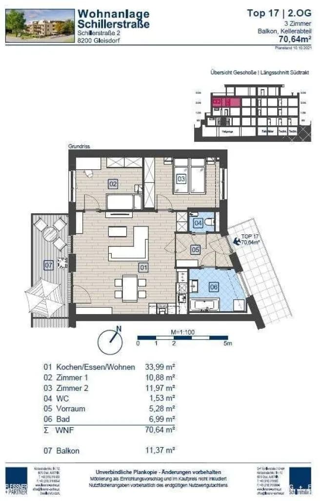 3-Zimmer-Wohnung mieten in Weiz – 70,64 m², € 1.122 – Bild 19 von 19