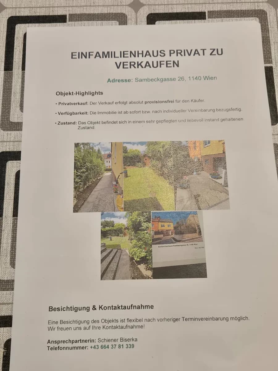 6-Zimmer-Haus kaufen in Wien – 140 m², € 680.000 – Bild 1 von 3